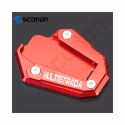 Motorcycle Side Stand Enlarge Kickstand Enlarge Plate Pad Accessories - NO LOGO Red1