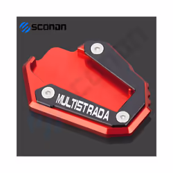Motorcycle Side Stand Enlarge Kickstand Enlarge Plate Pad Accessories - MULTISTRADA Black2