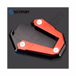Motorcycle Side Stand Enlarge Kickstand Enlarge Plate Pad Accessories - NO LOGO Red2