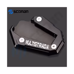 Motorcycle Side Stand Enlarge Kickstand Enlarge Plate Pad Accessories - MULTISTRADA Black1