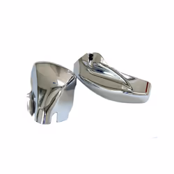 One Pair Chrome Motorcycle Left & Right Battery Side Covers Fairing For