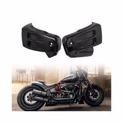 Motorcycle Light Black Left & right Battery Side Cover Fairing For Harley