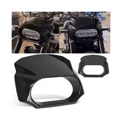 Motorcycle Vivid Light Black Front Headlight Fairing Mask Cowl Cover For