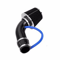 Automotive Modification Air Intake Aluminum Pipe Kit 76MM 3 '' - Set-black
