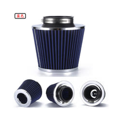 Automotive Modification Air Intake Aluminum Pipe Kit 76MM 3 &#39;&#39; - Silver blue
