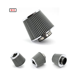 Automotive Modification Air Intake Aluminum Pipe Kit 76MM 3 &#39;&#39; - Silver
