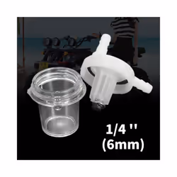 2pcs Universal 1/4&quot; 6mm Motorcycle Petrol Gas Oil Fuel Filter for