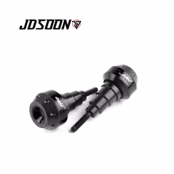 With logo Motorcycle Frame Crash Pad Engine Stator Sliders Protector For - Black