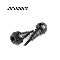 With logo Motorcycle Frame Crash Pad Engine Stator Sliders Protector For - Black