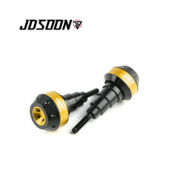 With logo Motorcycle Frame Crash Pad Engine Stator Sliders Protector For - Gold
