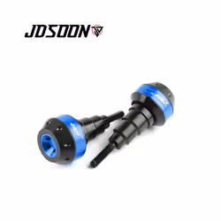 With logo Motorcycle Frame Crash Pad Engine Stator Sliders Protector For - Blue