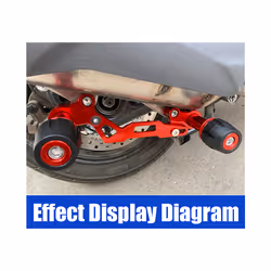 Motorcycle Rear Wheel Muffler Fall Protection Exhaust Pipe Slider Crash - gray