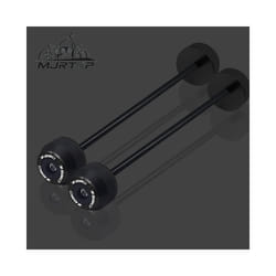 NEW For KAWASAKI Z650 z650 Z 650 CNC Front Rear Wheel Axle Sliders Fork - 1 Pair Black