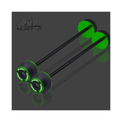 NEW For KAWASAKI Z650 z650 Z 650 CNC Front Rear Wheel Axle Sliders Fork - 1 Pair Green