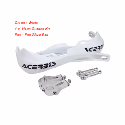 22 28mm Hand Guard Handguard Protector For Yamaha KTM EXC SXF KLX KXF - white 22mm