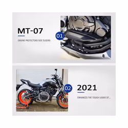 Tracer 7 Motorcycle Engine Protection Side Frame Sliders Crash Pad Falling
