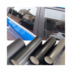 Carbon Fiber Car Sticker Auto Door Sill Protector Waterproof Protection - 7cm X 150cm, 6D Carbon Black