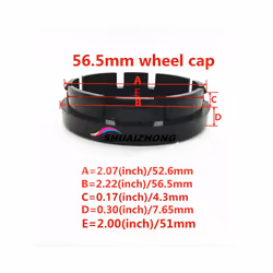 4pcs 56mm 60mm 65mm 68mm wolfsburg edition Car Wheel Center Cover Hub - 56mm new black
