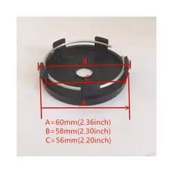 4pcs 56mm 60mm 65mm 68mm wolfsburg edition Car Wheel Center Cover Hub - 56mm new black