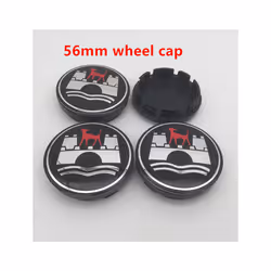 4pcs 56mm 60mm 65mm 68mm wolfsburg edition Car Wheel Center Cover Hub - 56mm black cap