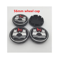 4pcs 56mm 60mm 65mm 68mm wolfsburg edition Car Wheel Center Cover Hub - 56mm black cap