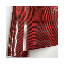 Holographic rainbow red Carbon Fiber Vinyl Wrap Film Bubble Free Air Release - 50CM  X  152CM, black