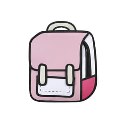 Fashion Unisex 2D Drawing Backpack Cute Cartoon School Backpack Comic - Pink