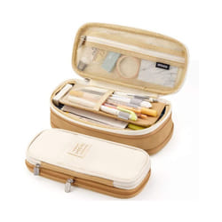Kawaii Pencil Cases Large Capacity Pencil Bag Pouch Holder Box for Girls - Khaki