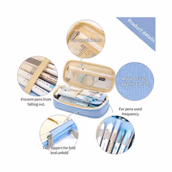 Kawaii Pencil Cases Large Capacity Pencil Bag Pouch Holder Box for Girls - Khaki