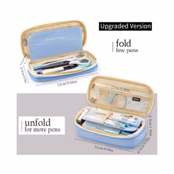 Kawaii Pencil Cases Large Capacity Pencil Bag Pouch Holder Box for Girls - Khaki