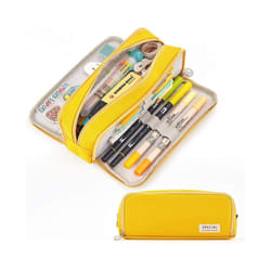 Kawaii Pencil Cases Large Capacity Pencil Bag Pouch Holder Box for Girls - Yellow Type B