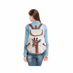 Watercolor Animal Giraffe Print Womens Backpack University Large Capacity - sj4303 Giraffe