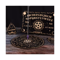 Pendulum Dowsing Divination Board with Amethyst Set ( Crystal Dowsing - 6 white