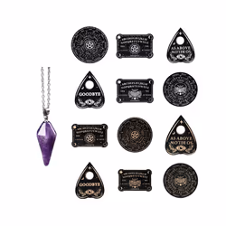 Pendulum Dowsing Divination Board with Amethyst Set ( Crystal Dowsing - pendant