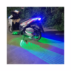 2 Pcs Motorcycle Angel Wings LED Projection Lamp Body Door Shadow Laser - Green