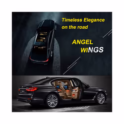 2 Pcs Motorcycle Angel Wings LED Projection Lamp Body Door Shadow Laser - Green