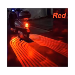 2 Pcs Motorcycle Angel Wings LED Projection Lamp Body Door Shadow Laser - Red