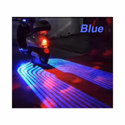 2 Pcs Motorcycle Angel Wings LED Projection Lamp Body Door Shadow Laser - Blue
