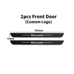 Carbon fiber Car Door Sill Light Threshold Lamp Customized Logo Power - For N-ISSAN, 2pcs Front door