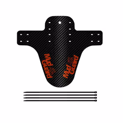 Bicycle Fenders 8 Colorful Front/Rear Tire Wheel Fenders Carbon Fiber - Orange