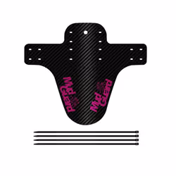Bicycle Fenders 8 Colorful Front/Rear Tire Wheel Fenders Carbon Fiber - Pink