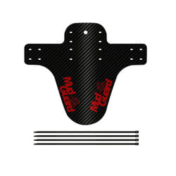 Bicycle Fenders 8 Colorful Front/Rear Tire Wheel Fenders Carbon Fiber - Red