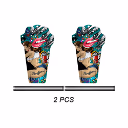 Bicycle Fenders Fiber Front/Rear Tire Wheel Fenders Carbon Bicycle Mudguard - Color beauty 2PCS