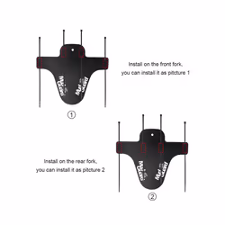 Bike Bicycle Fenders Front/Rear Tire Wheel Fenders Carbon Fiber Mudguard - NO.3