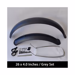 Bike Fenders 24/26/20 x4.0 Fat Tire Mud Guards Fender Set Mudguards For - Grey 26x4.0