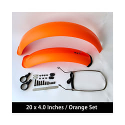 Bike Fenders 24/26/20 x4.0 Fat Tire Mud Guards Fender Set Mudguards For - Orange 20x4.0