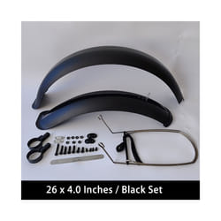 Bike Fenders 24/26/20 x4.0 Fat Tire Mud Guards Fender Set Mudguards For - Black 26x4.0