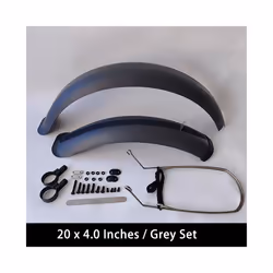 Bike Fenders 24/26/20 x4.0 Fat Tire Mud Guards Fender Set Mudguards For - Grey 20x4.0