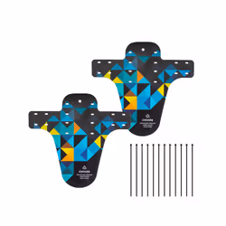 Bike Fender Front +Back Bicycle Mudguard Universal Road Bike Mud Guard - Blue triangle