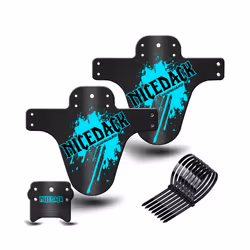 Colorful Bike Mud Flaps Cycling Bicycle Wings Front Mud Bicycle guard - Cyan